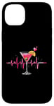 Coque pour iPhone 14 Plus Verre à cocktail Motif battements de cœur Martini