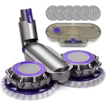 Brosse de tête de vadrouille électrique pour Dyson V7 V8 V10 V11 V15 pièces de rechange pour aspirateur sans fil + réservoir d'eau + 6 tampons de