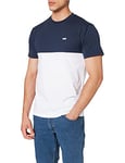 Vans Men's Colorblock TEE T-Shirt, White-Dress Blues, L