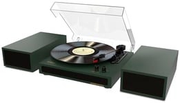 Wiibo Mustang 1970 BT Green - Platine Vinyle Vintage avec Haut-parleurs et Bluetooth - Tourne-Disque au Design Rétro - Sorties RCA pour Haut-parleurs - Sélection de la Vitesse 33/45/78 RPM