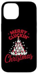 iPhone 14 Merry Cluckin' Christmas Funny Chicken Lovers Farm Xmas Case