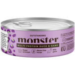 Monster Pet Food Cat Adult Multi Duck/Game Burk 100 g x 12