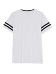 Build Your Brand Stripe Jersey Tee T-Shirt Homme, Blanc/Noir, XXL