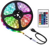 LED-stripe, RGB med fjernkontroll og USB - 3 meter