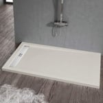 Receveur de douche 70 x 120 cm extra plat ELITE en resine surface ardoisee sable