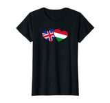 UK Hungary Flag T Shirt Heart British Hungarian Love Cute T-Shirt