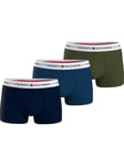 Tommy Hilfiger Mens 3-Pack Boxer Shorts in Multi colour - Multicolour Cotton - Size Small