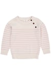 Copenhagen Colors Merino Ull Classic Striped Genser Cream/Dusty 