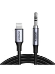 UGREEN Lightning To 3.5mm Aux Cable Aluminum Shell With Braided 1m (Black)