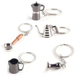 5PCS Coffee Tamper Keychain Espresso Portafilter Moka PitchH3Y4