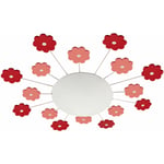 Eglo - Plafonnier pour enfants rose spot de salle de jeux applique en verre ronde Micasa 4203.651.000.38