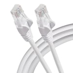 Maplin Ethernet Cable 1M White, CAT6 Gigabit UTP LAN Network Cable RJ45 High-Speed 10Gbps Compatible with Laptop, PC, PS4, PS5, Xbox, Switch, Modem, Router, Smart TV, Printer, Sky Box, WiFi Extender