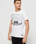 Mens Superdry Track & Field Lite Metallic T-shirt Optic