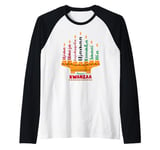 Kinara Seven Candles Principles Of Kwanzaa Happy Kwanzaa Raglan Baseball Tee