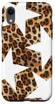 Coque pour iPhone XR Léopard guépard mignon étoile blanche pour fille femme