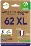 Pack De Cartouches D'encre 62 Xl Noir + Couleurs - Compatible Hp Jetline - Le Pack De Cartouches D'encre