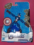 New Marvel Avengers Bend and Flex Captain America 6-Inch Action Figure -Free P&P