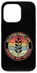 Coque pour iPhone 13 Pro Gluten Free Life Greens Not Grains Vintage Retro Celiaque