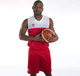 Luanvi Portland Maillot de Basket-Ball Unisexe pour Adulte Rouge/Blanc Taille S