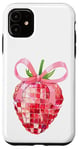 Coque pour iPhone 11 Rose Bow Coquette Esthétique Y2K Cerise Fille Femme