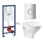 Vägghängd Toalettstol Ifö Sign 6875 med Grohe Rapid SL 113 cm