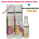 Toni&Guy Volume Addiction Hair Shampoo conditioner 250ml+heat protection mist75m