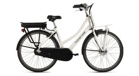 Velo de ville pedelec dame hollandia carry on 28  velo electrique blanc 250 watt li ion 36v 13 ah 3 vitesses