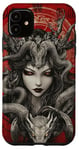 Coque pour iPhone 11 Lilith Medusa Serpent Cobra Snake Mythologie grecque