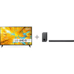 LG 55UQ7500 55" 4K LED TV + LG S90QY 5.1.3 Dolby Atmos Soundbar -tuotepaketti