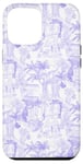 iPhone 12 Pro Max Lilac, Light Purple Preppy Italian Vacation Toile Case