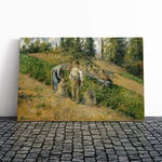 Big Box Art Canvas Print Wall Art Camille Pissaro The Harvest | Mounted and Stretched Box Frame Picture | Home Decor for Kitchen, Living, Dining Room, Bedroom, Hallway, Multi-Colour, 30x20 Inch