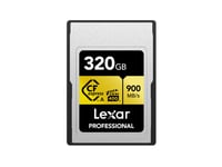 Lexar Professional Cfexpress Type A, 320 Gb, Cfexpress, 900 Mb/S, 800 Mb/S, Stöttålig, Temperaturbeständig, Vibrationssäker, Silver