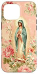 iPhone 16 Pro Max San Judas Tadeo Virgen Mary Floral Religious Case