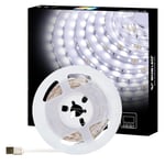 WOWLED LED Strip Lights, 3.3ft USB White LED Strip Light, Pulg & Play, 3.3ft TV Backlights for Bedroom, Kitchen, DIY, Decor Super Bright LED Rope Lights