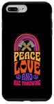 iPhone 7 Plus/8 Plus Peace Love And Axe Throwing Bohemian Rainbow Case