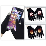 Roblox Svarta Stickade Handskar Med Touch Funktion Touchhandske Black Model 1