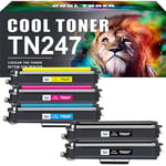 Cool Toner TN247 TN-243CMYK Toner Value Pack Compatible for Brother TN243 DCP-L3550CDW DCP-L3510CDW HL-L3210CW HL-L3230CDW MFC-L3750CDW MFC-L3710CW Ink Cartridges (Black,Cyan,Yellow,Magenta, 5-Pack)