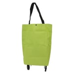 (Green) Foldable Shopping Cart Wheeled Shopping Bag Multifunctional