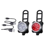 VALEX SPA Set de lumière de vélo LED Rechargeable au Lithium