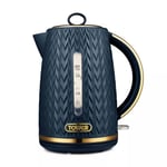 Tower Empire Jug Kettle Art Deco Design with Brass Accents T10052MNB (Midnight