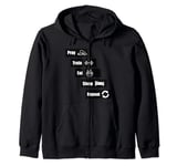 Pray Train Eat Sleep Repeat Zip Hoodie