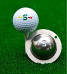 Tin-Cup Unisex Adult ALPHA PLAYERS CUP S Golf Ball Marker - Steel, One Size