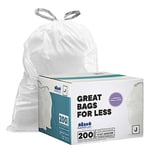 Plasticplace Doublures de Poubelle Blanches à la Lavande et à la Vanille Douce │Compatible avec Le Code J (200 unités) │ 10-10,5 gallons / 38-40 litres │ 21 "x 28", TRA190WHLV