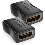 2x deleyCON HDMI EXTENDER FEMALE TO FEMALE ADAPTER EXTENSION JOINER CONNECTOR