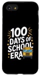 Coque pour iPhone SE (2020) / 7 / 8 100 Days of School Era Graphique bus scolaire vintage