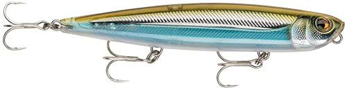 Rapala - Leurre de Pêche Precision Xtreme Pencil Saltwater Construction Plastique - Leurre Mer Flottant - Profondeur de Nage Surface - Taille 12,7cm / 26g - Fabriqué en Estonie - Moss Back Shiner