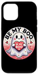 Coque pour iPhone 12/12 Pro Be my Boo Illustration fantôme Saint-Valentin