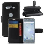 Sony Xperia XZ2 Compact      PU Wallet Case    [Black]