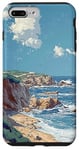 iPhone 7 Plus/8 Plus Rocky Coastline With Waves Vintage Landscape Graphic Case