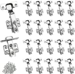 110 Degré Plein Recouvrante Soft Close Charnieres, Charnières avec Amortisseur Hydraulique, pour Armoires de Porte Cuisine Fabriqué(Lot de 20)